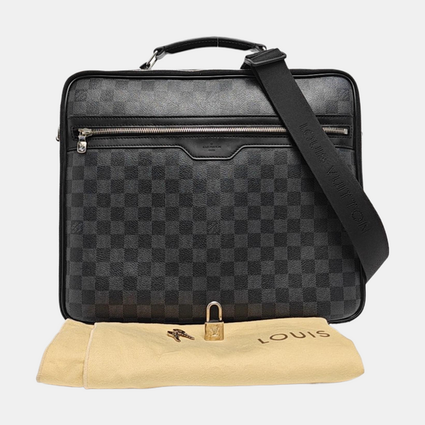 STEEVE Damier Graphite Coated Canvas Gray