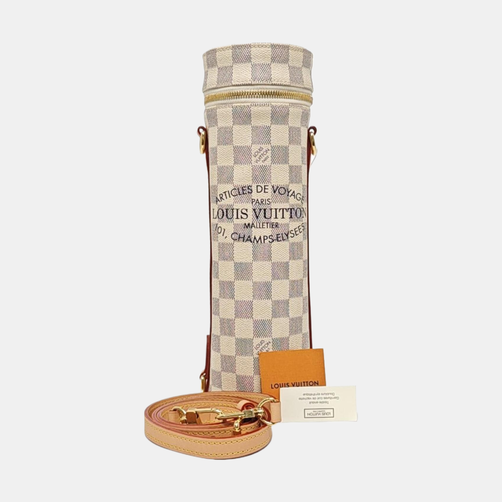 AZUR Damier Azur Coated Canvas White