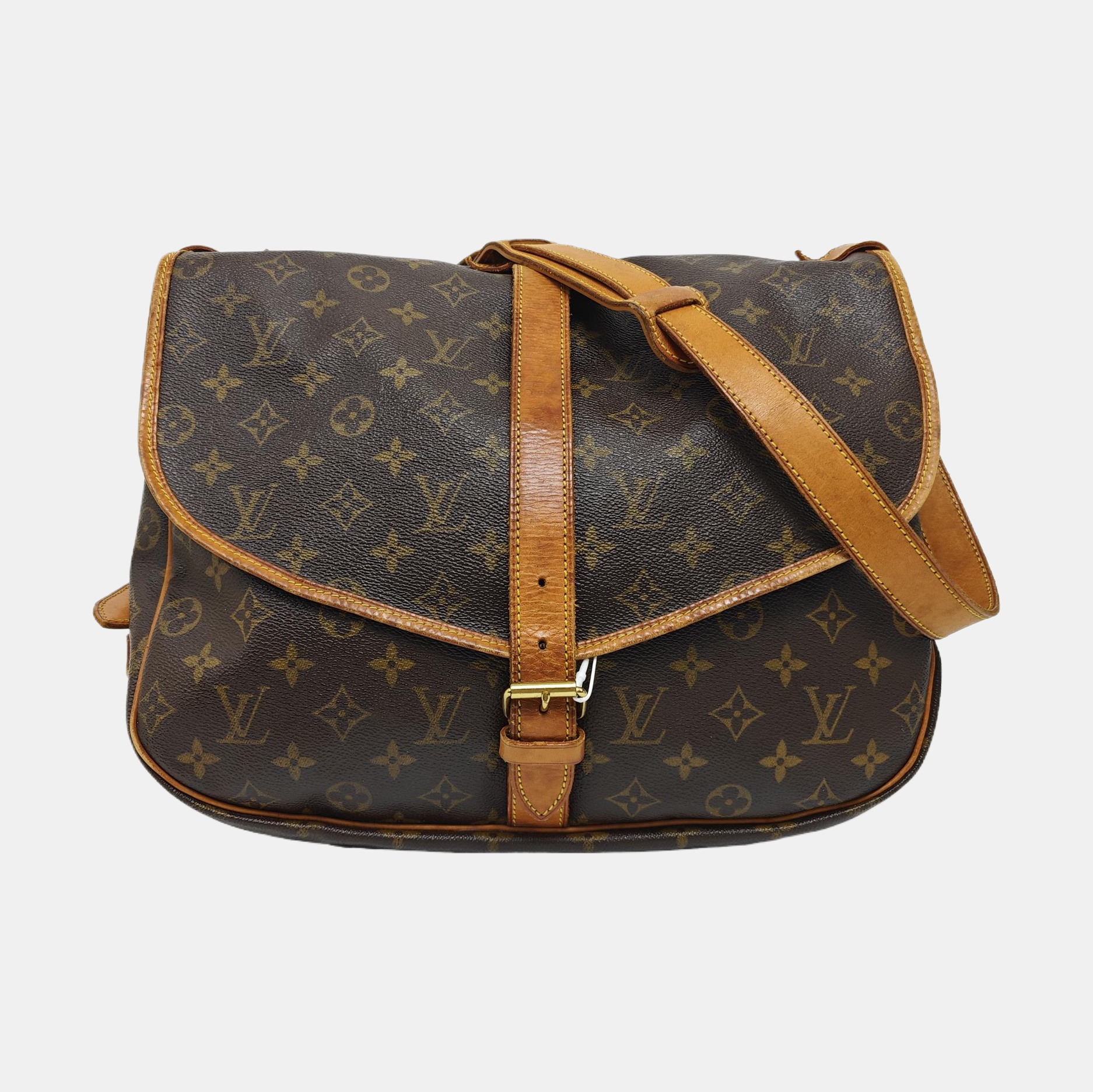 SAUMUR Monogram Coated Canvas Brown