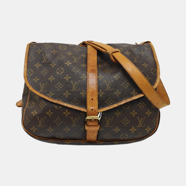 SAUMUR Monogram Coated Canvas Brown
