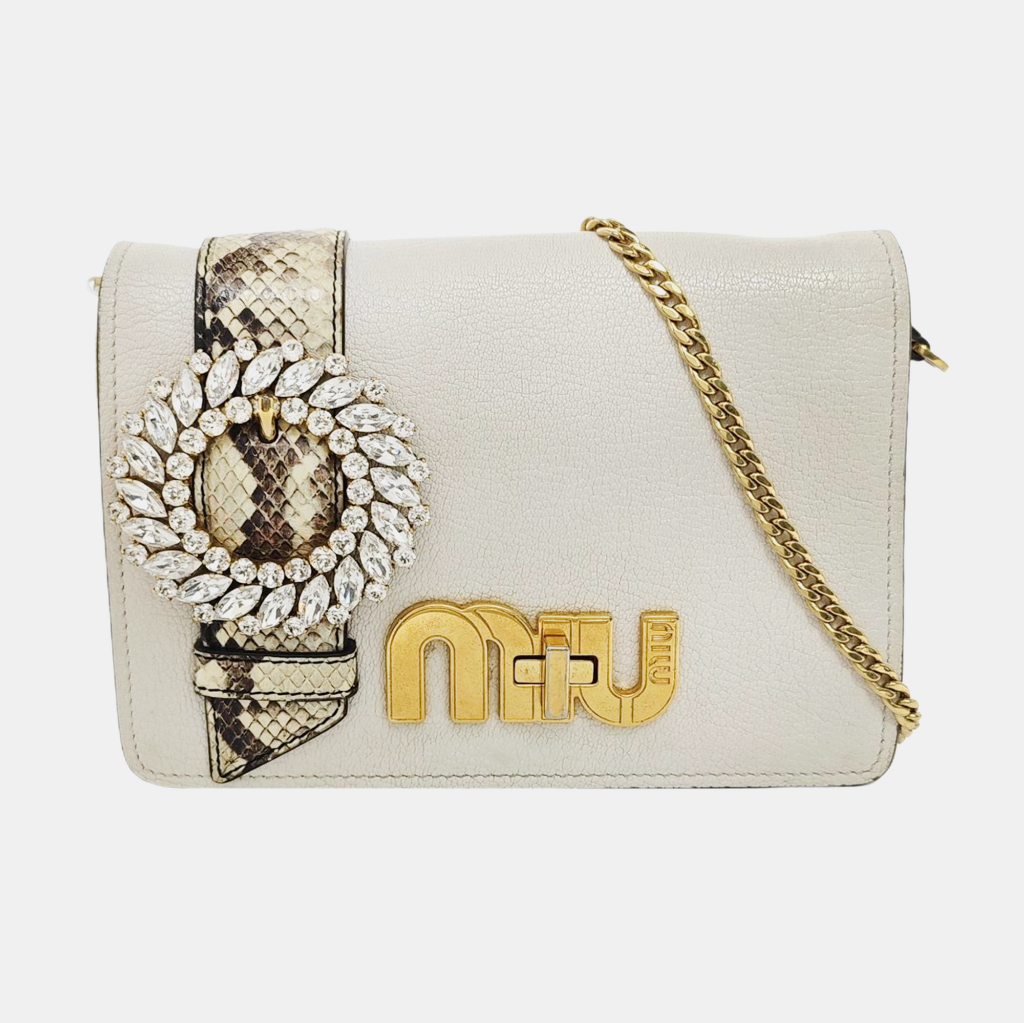 My Miu Calfskin White