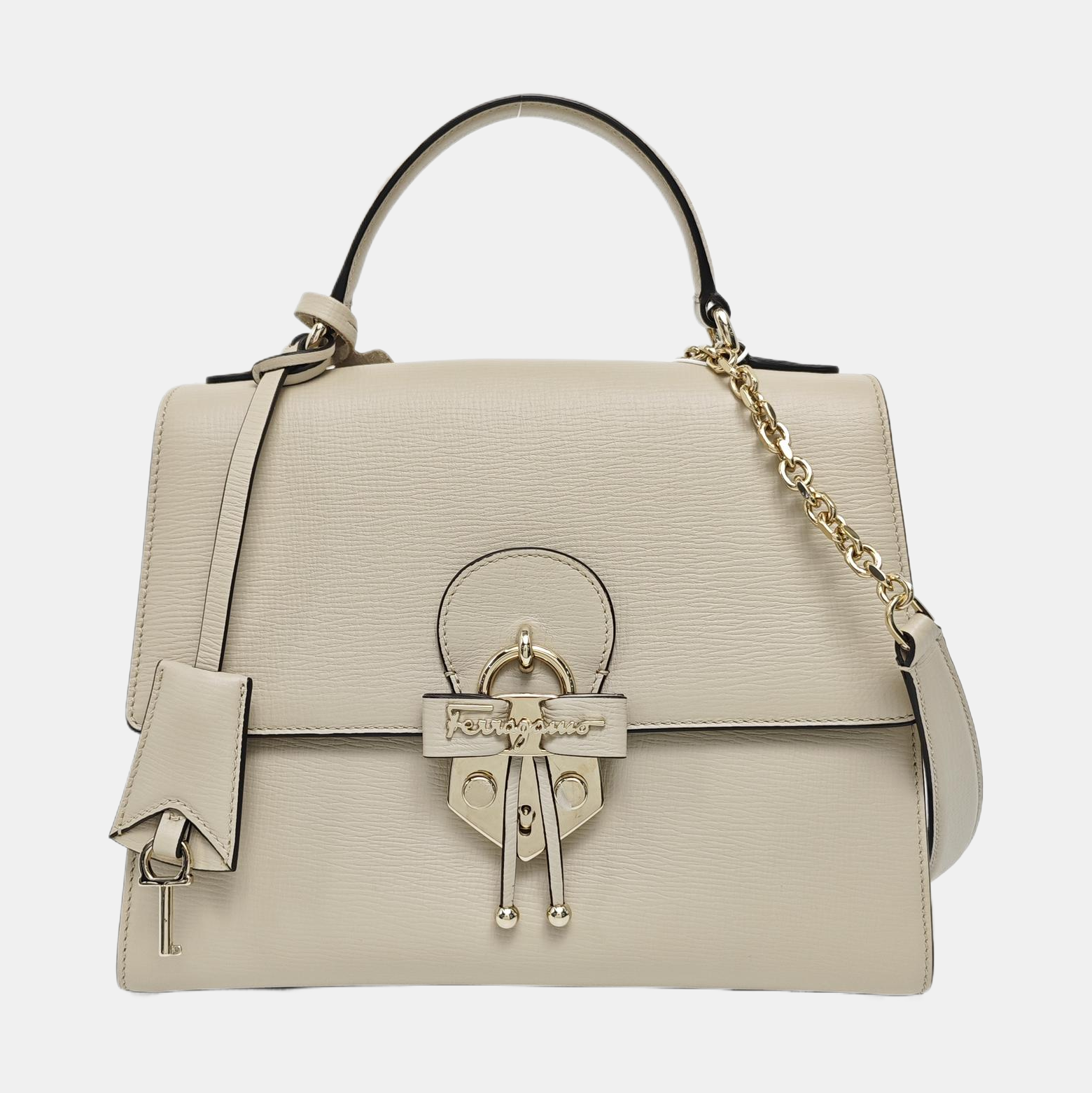 Calfskin Shoulder Bag Beige