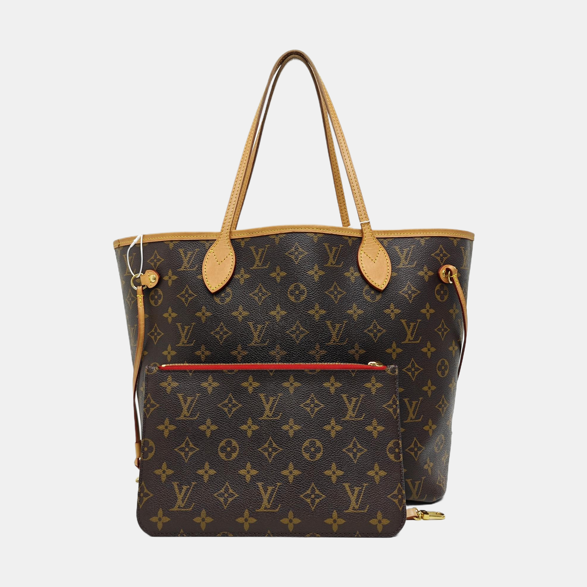 NEVERFULL MM Monogram Coated Canvas Brown