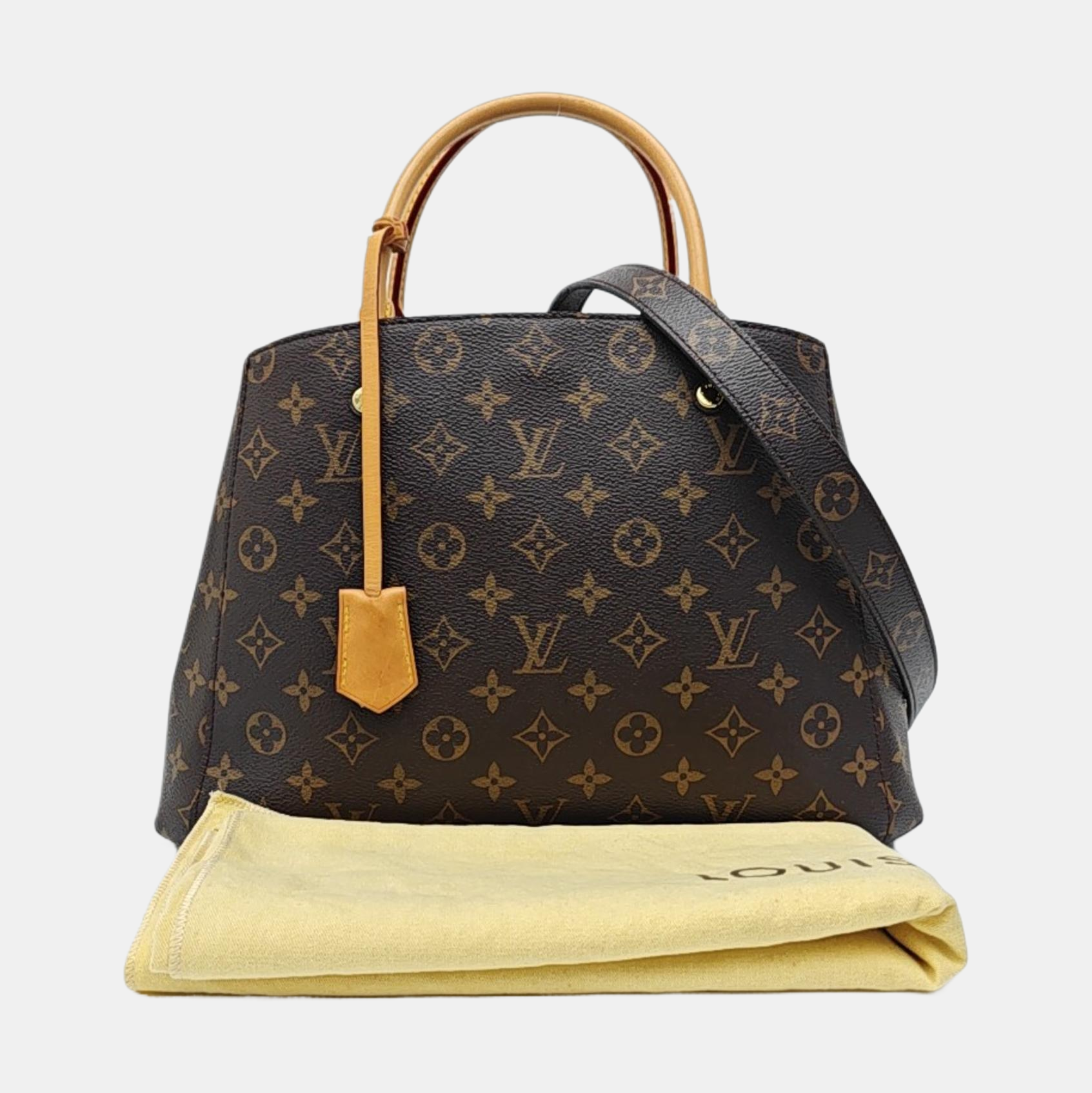 MONTAIGNE Monogram Coated Canvas Brown