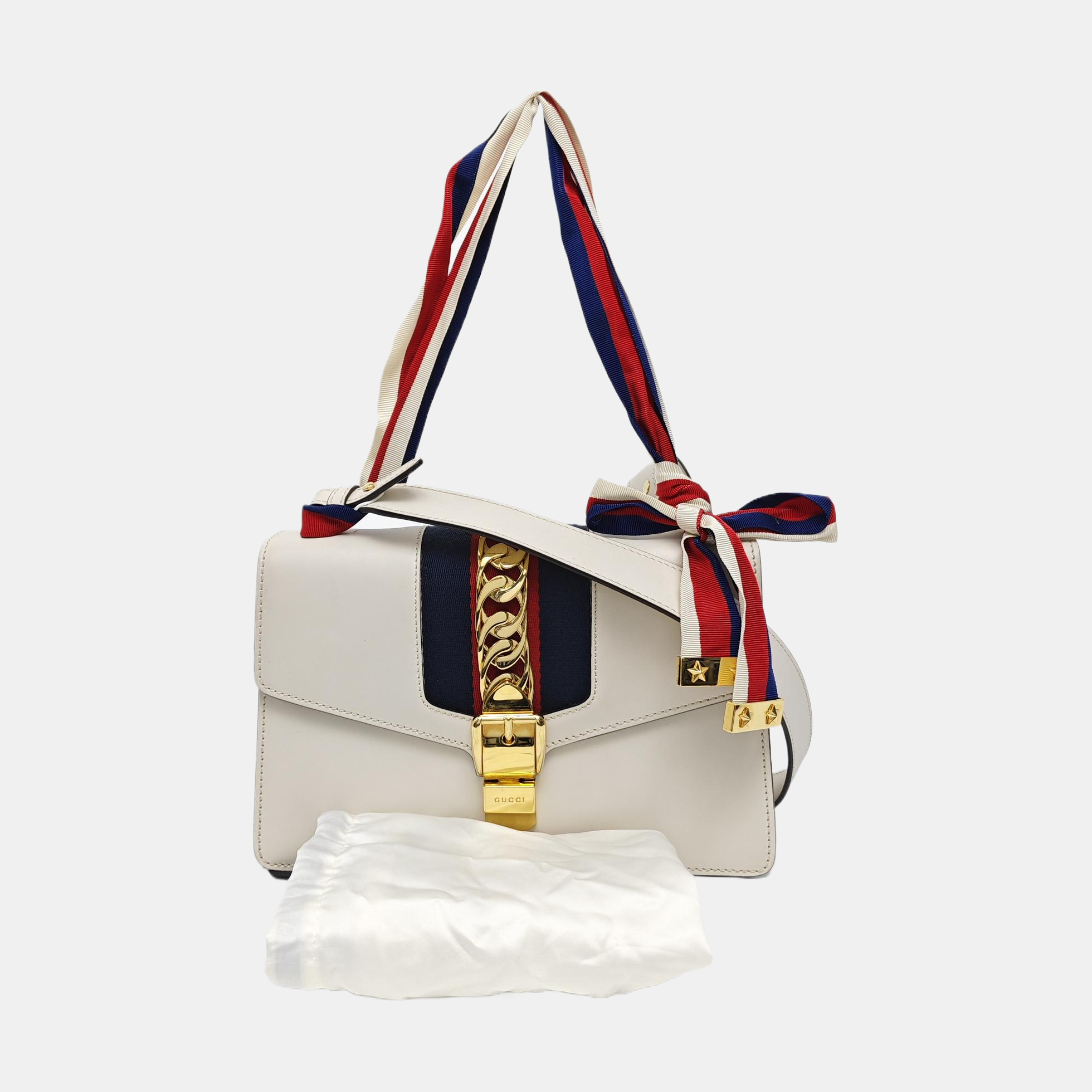 Sylvie Small Calfskin White
