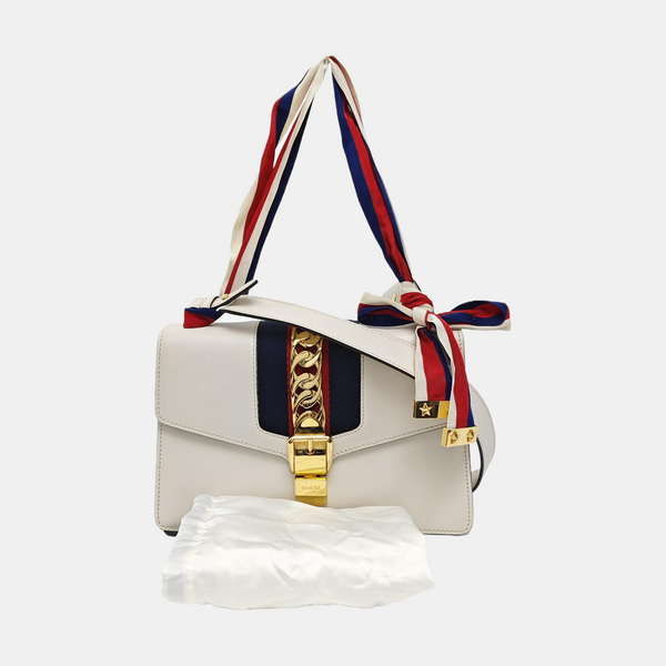 Sylvie Small Calfskin White