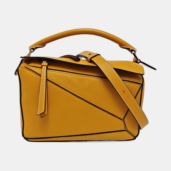 Puzzle Small Calfskin Yellow