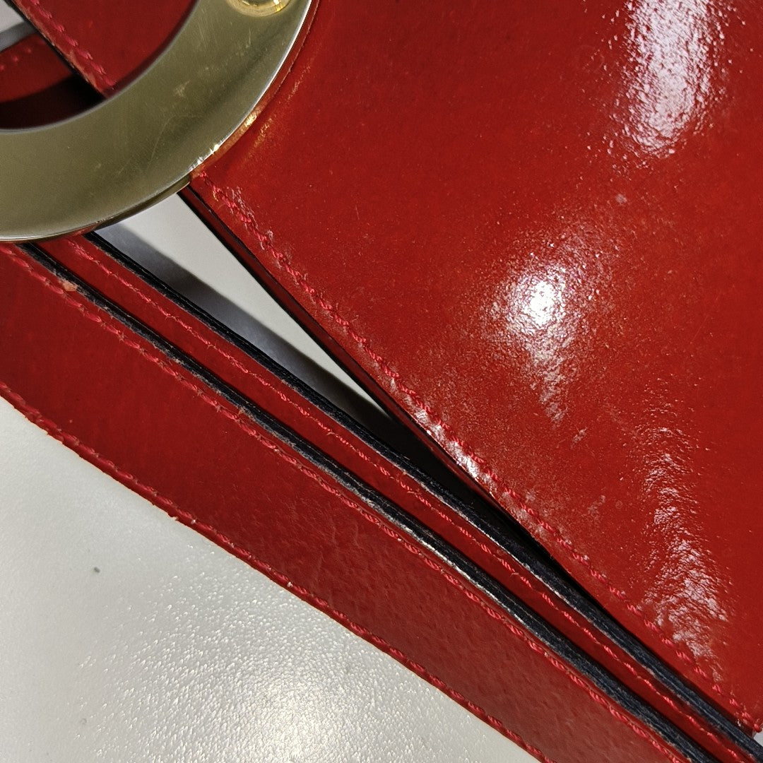 Calfskin Bucket Bag Red