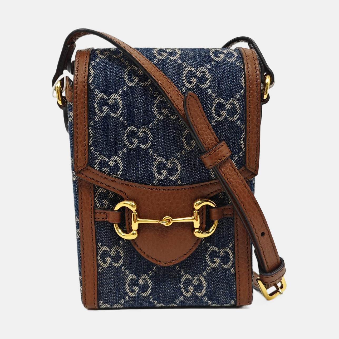 Horsebit 1955 Mini Monogram Denim Blue