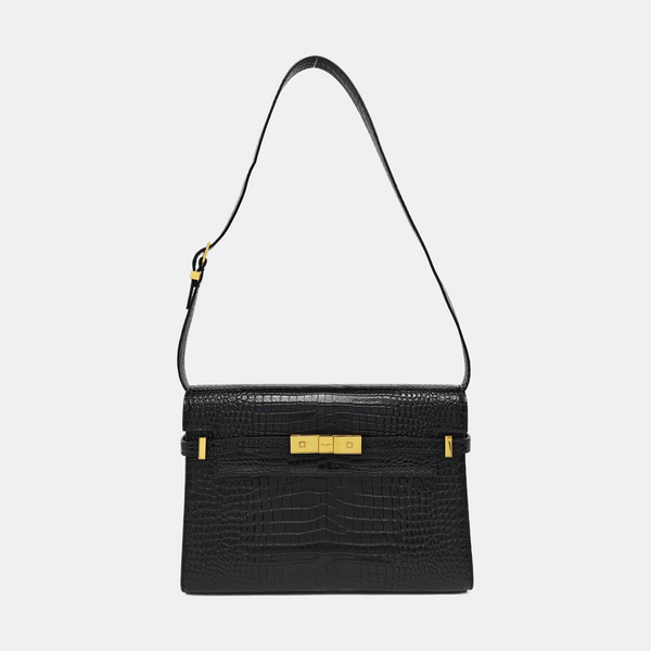 MANHATTAN Medium Calfskin Black