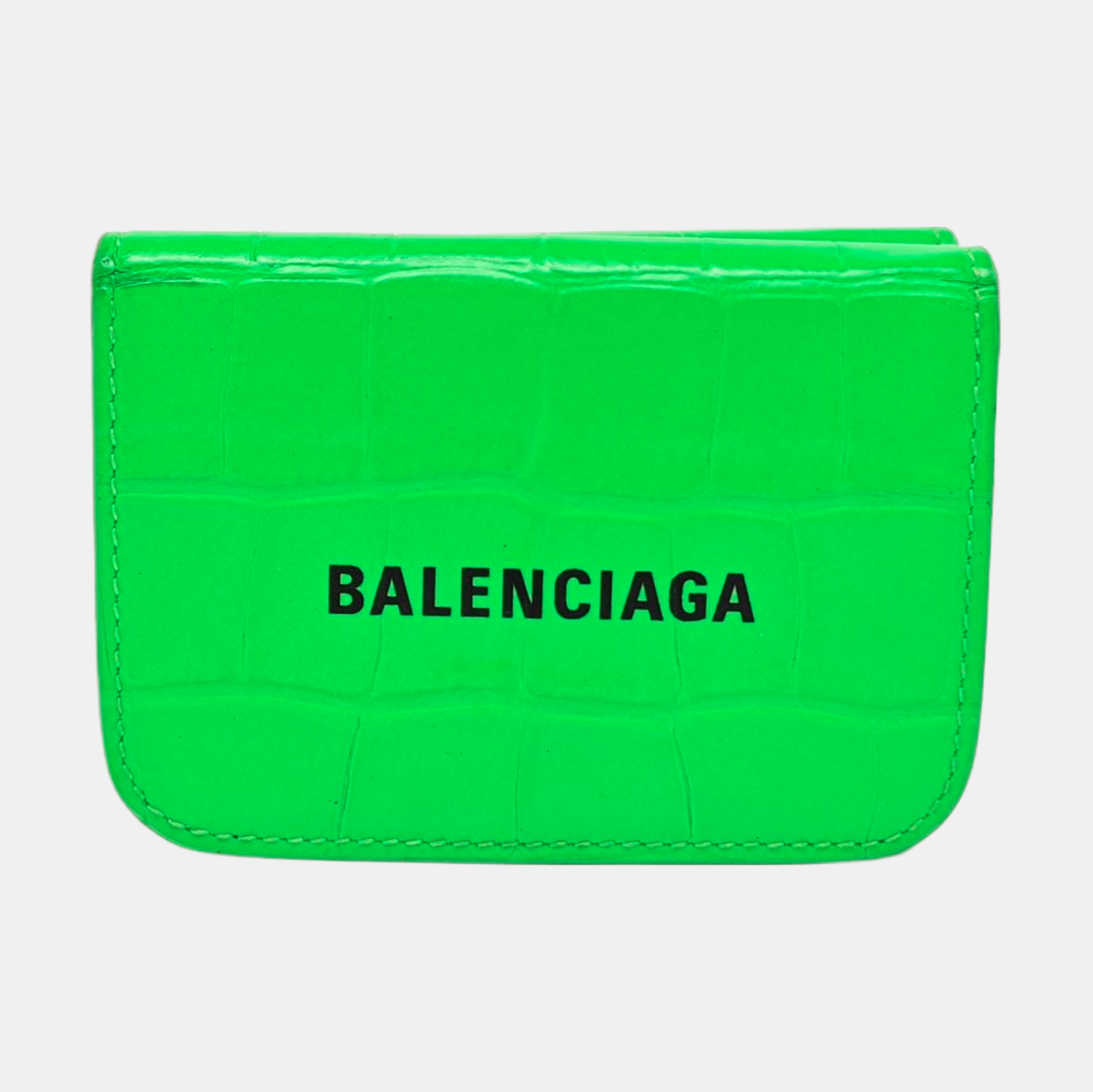 Cash Mini Calfskin Green Wallet