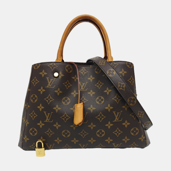 MONTAIGNE Monogram Coated Canvas Brown