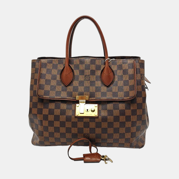 ASCOT Damier Ebene Coated Canvas Brown