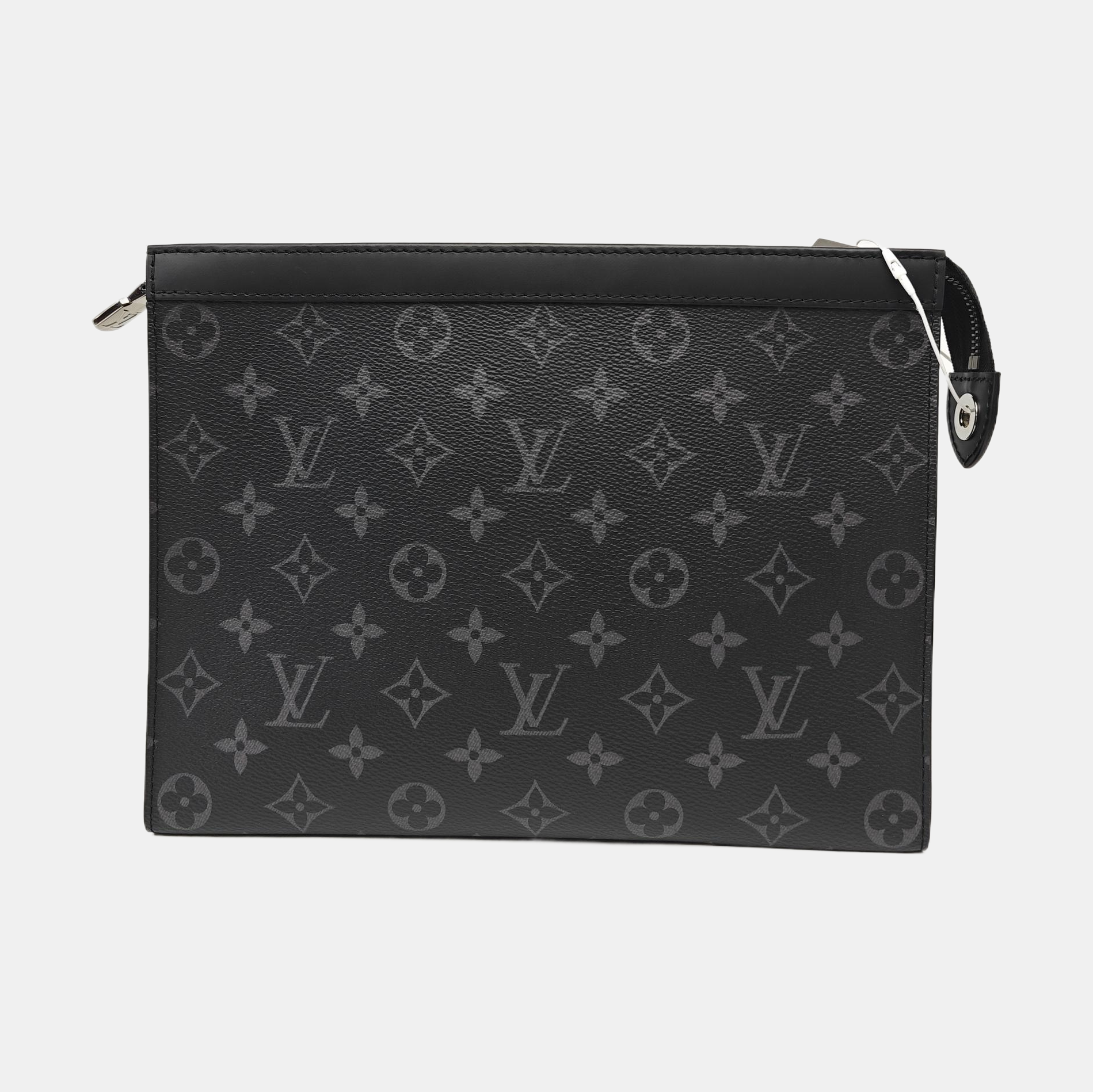 Pochette Voyag MM Monogram Coated Canvas Black