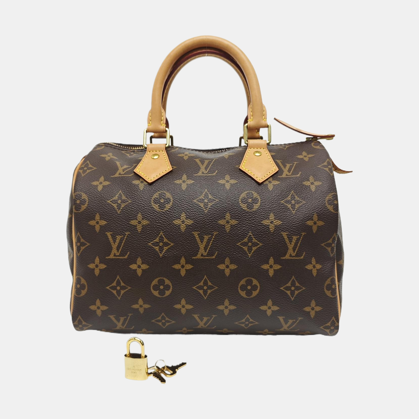 SPEEDY 25 Monogram Coated Canvas Brown