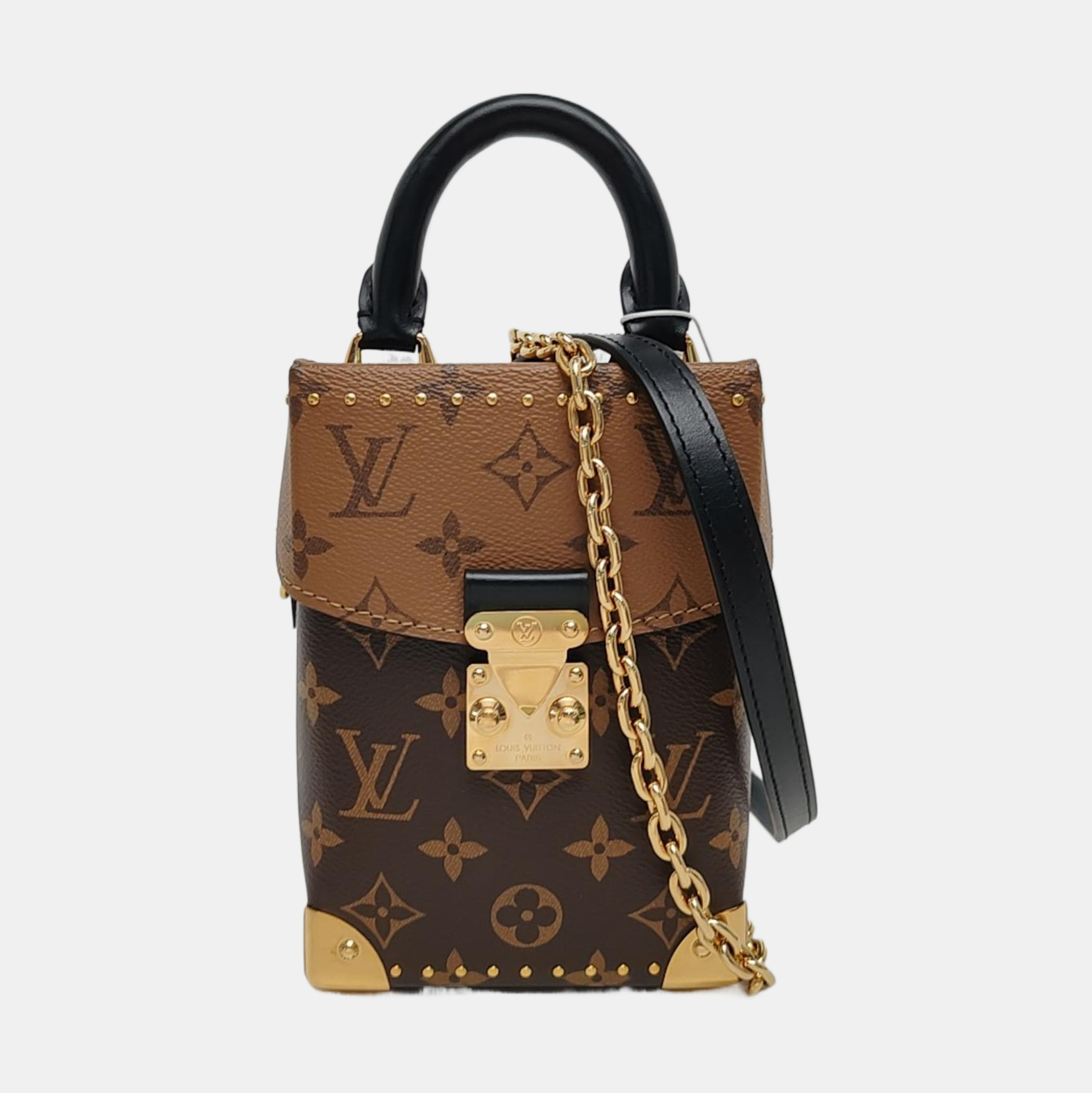 CAMERA BOX Monogram Coated Canvas Brown