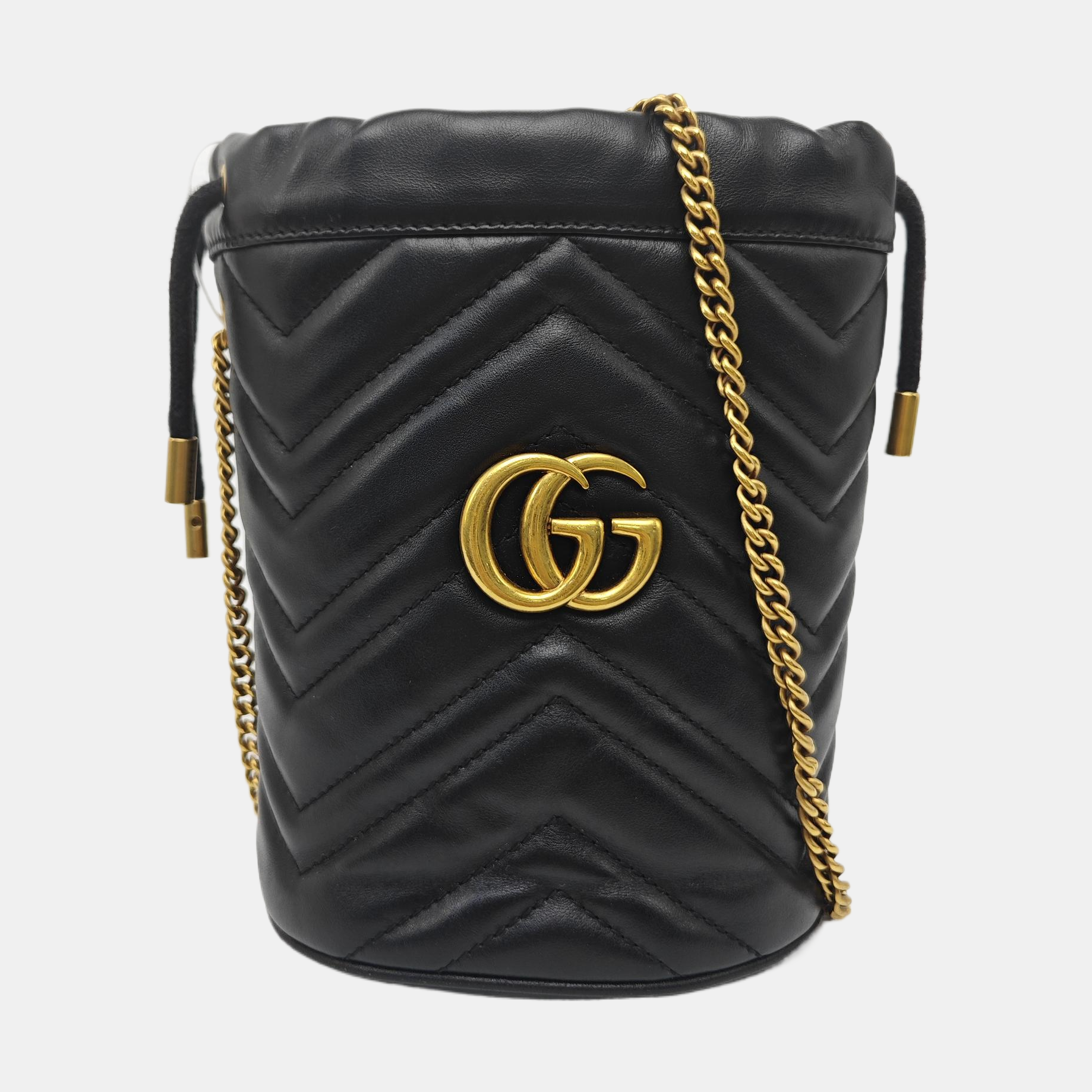 GG Marmont Mini Quilted Calfskin Black