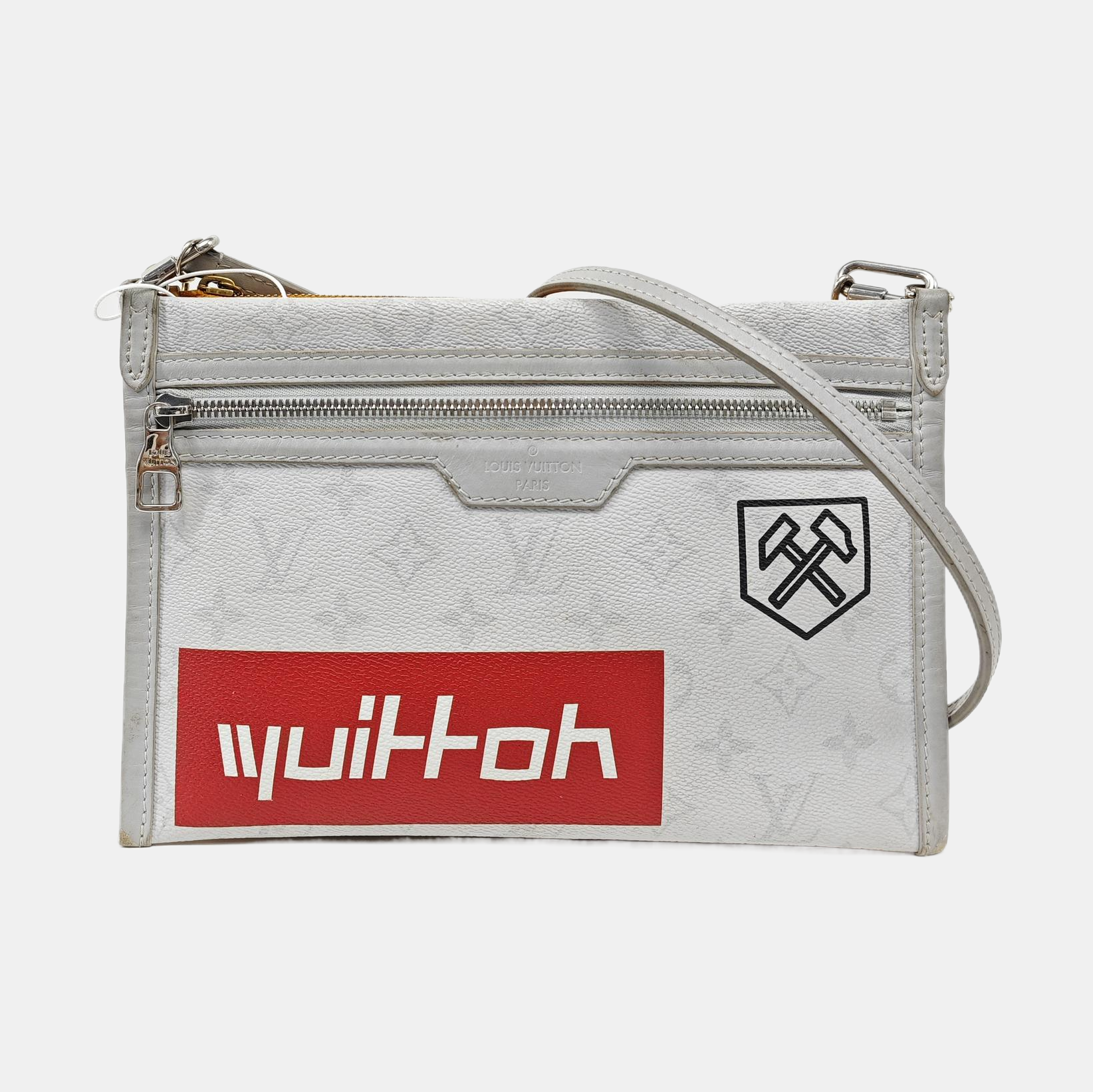 FLAT Monogram Coated Canvas Gray