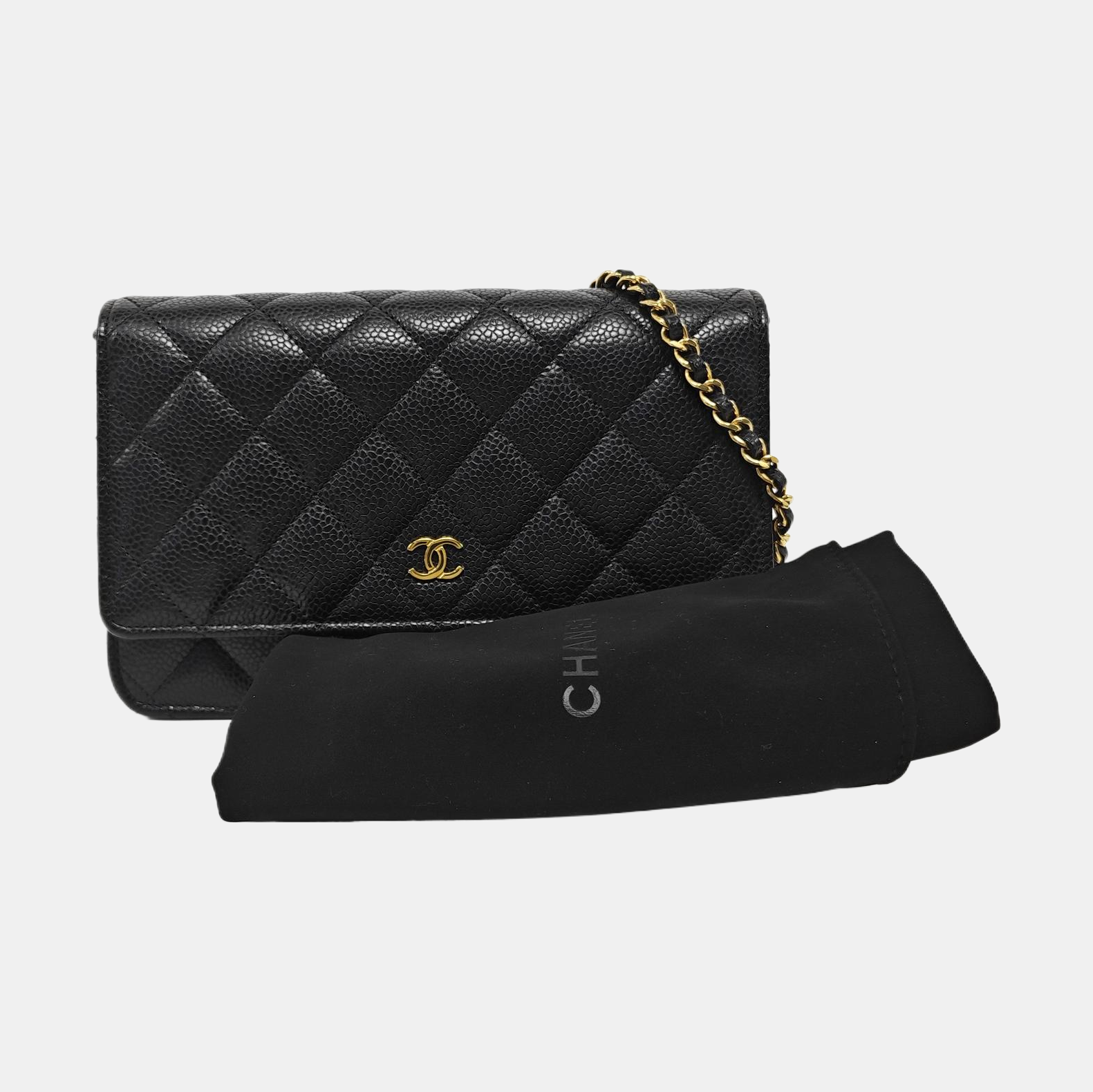WOC Quilted Grained Calfskin Black