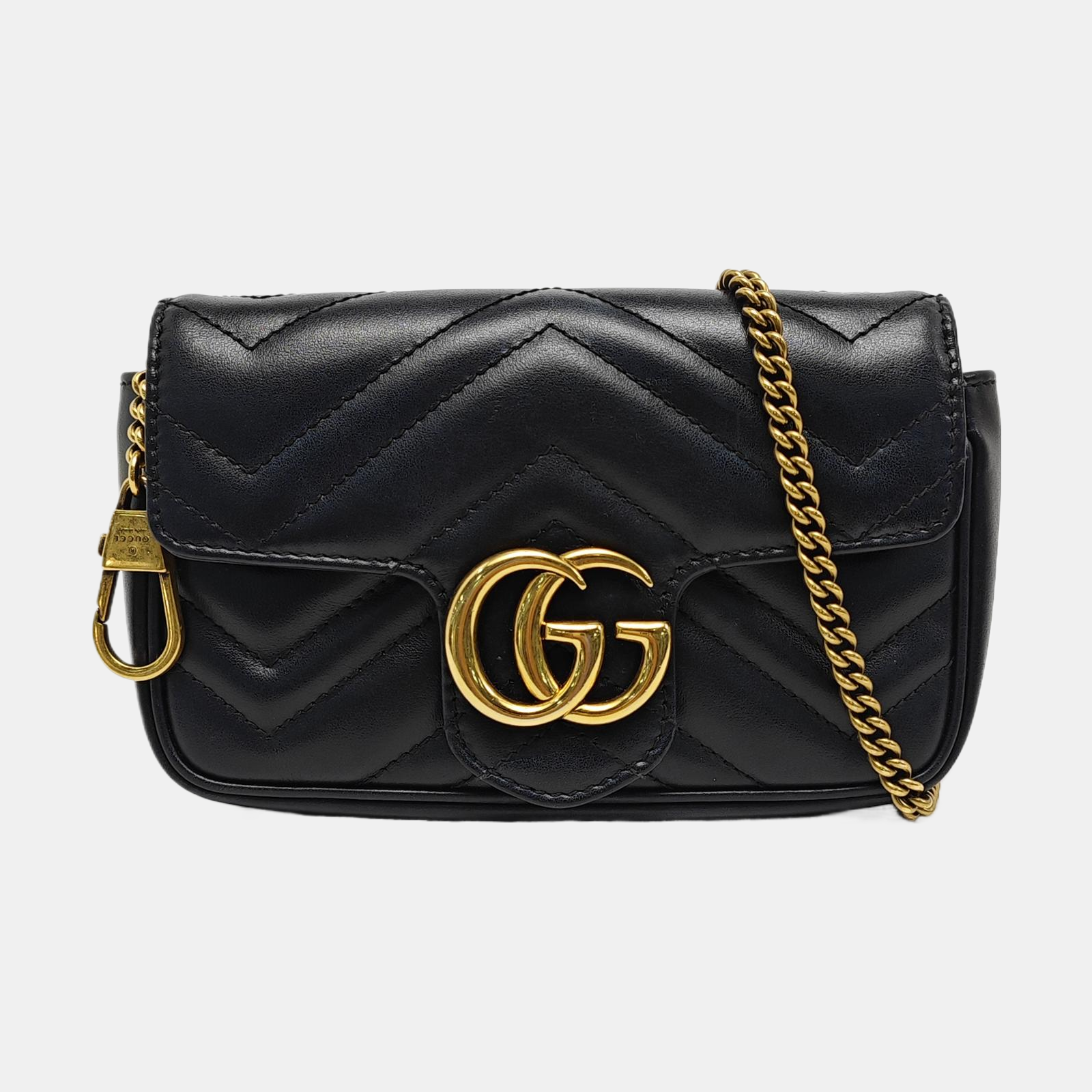 GG Marmont Mini Quilted Calfskin Black