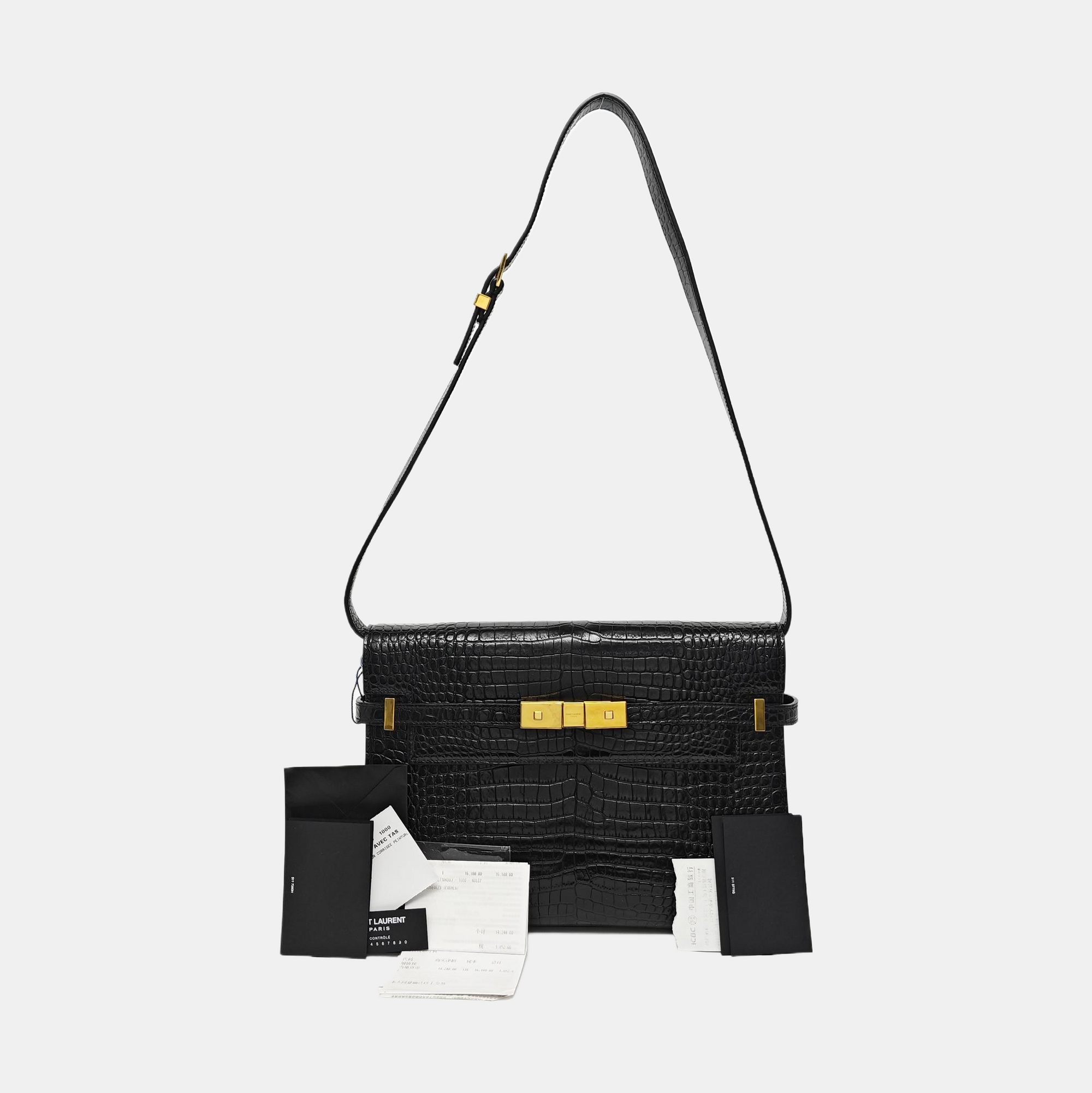 MANHATTAN Medium Calfskin Black