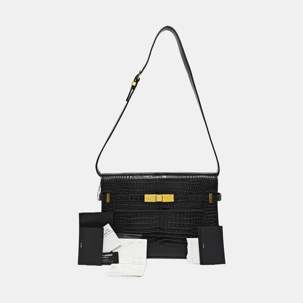MANHATTAN Medium Calfskin Black