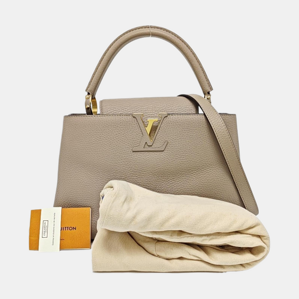 CAPUCINES MM Calfskin Gray