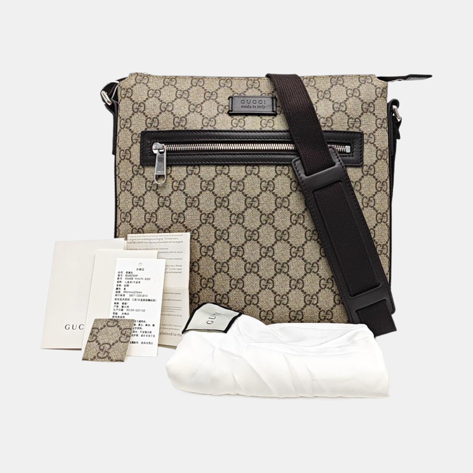 GG Supreme Monogram Coated Canvas Black