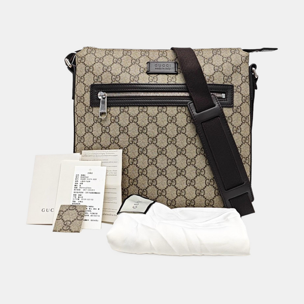 GG Supreme Monogram Coated Canvas Black