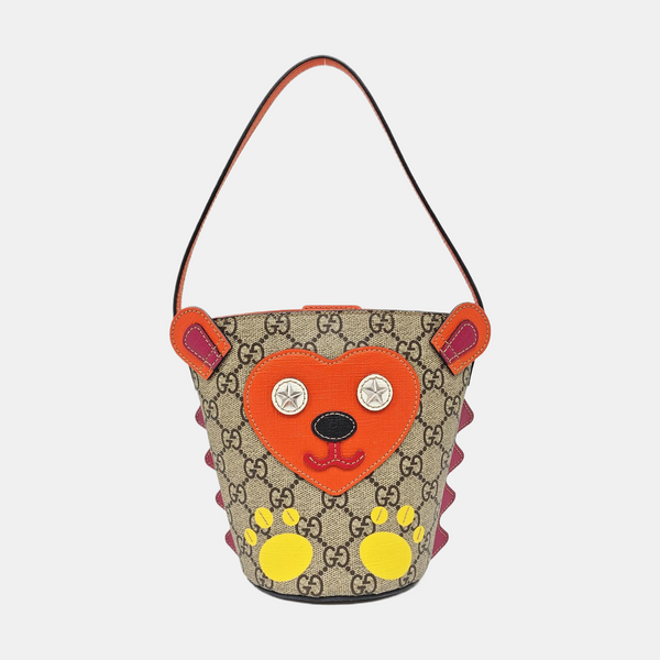 Monogram Coated Canvas Bucket Bag Beige