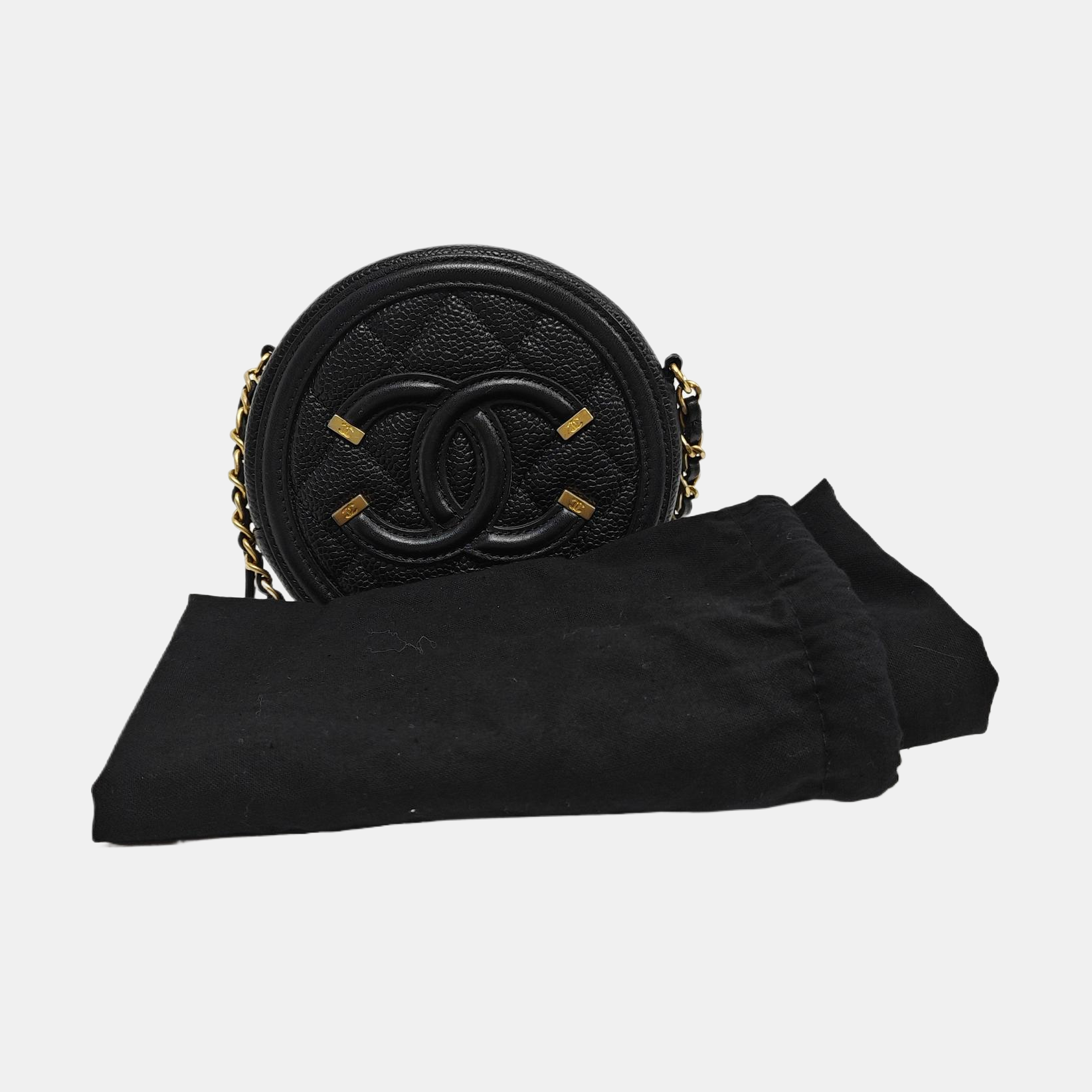Authenticated pre-owned  FILIGREE Quilted Grained Calfskin Black - Shoulder Bag at Looply
