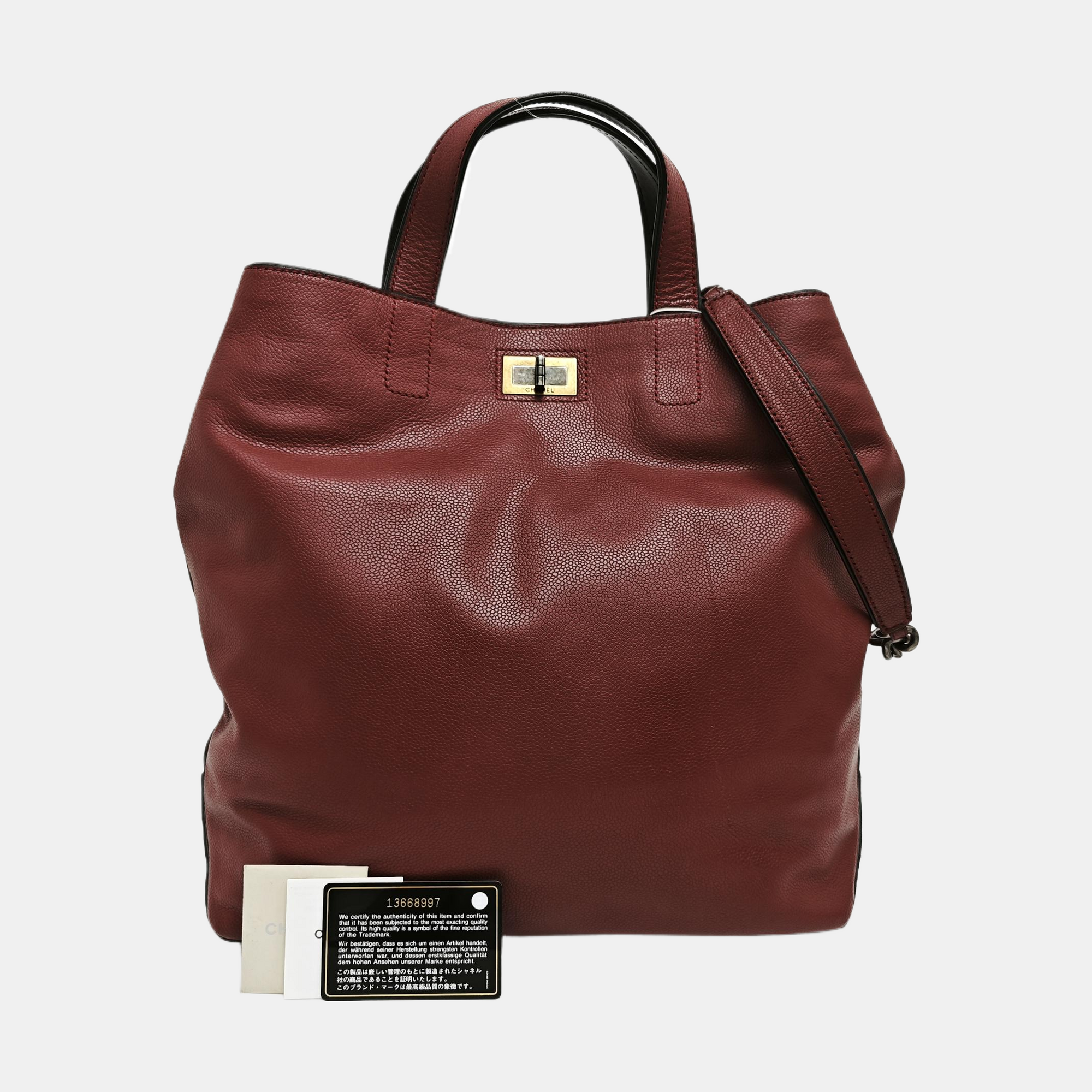 Calfskin Shoulder Bag Red