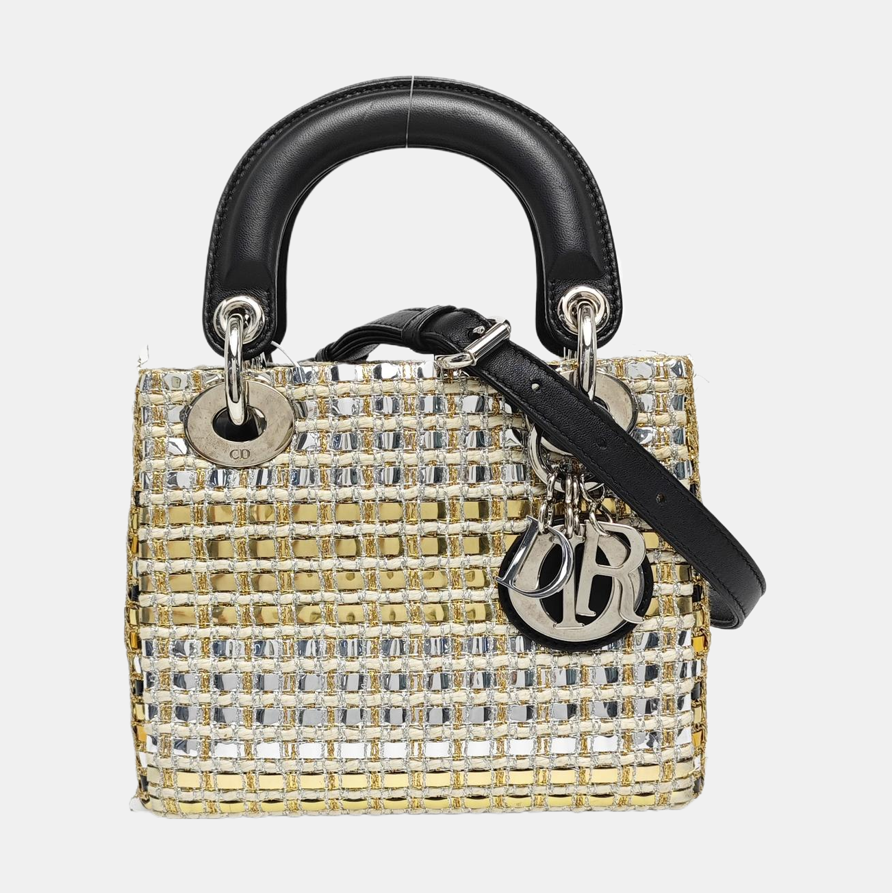 Authenticated pre-owned  Lady Dior Mini Fabric Multicolor - Tote Bag at Looply