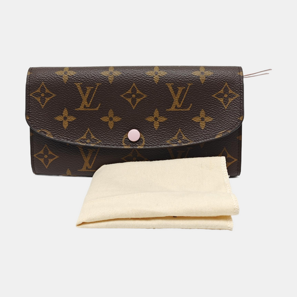 EMILIE Monogram Coated Canvas Brown Wallet