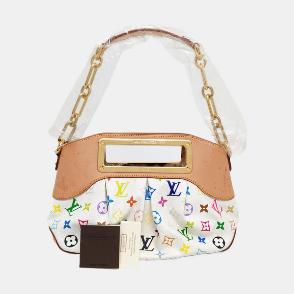 LV × TM Judy Small Monogram Lona Revestida Blanca