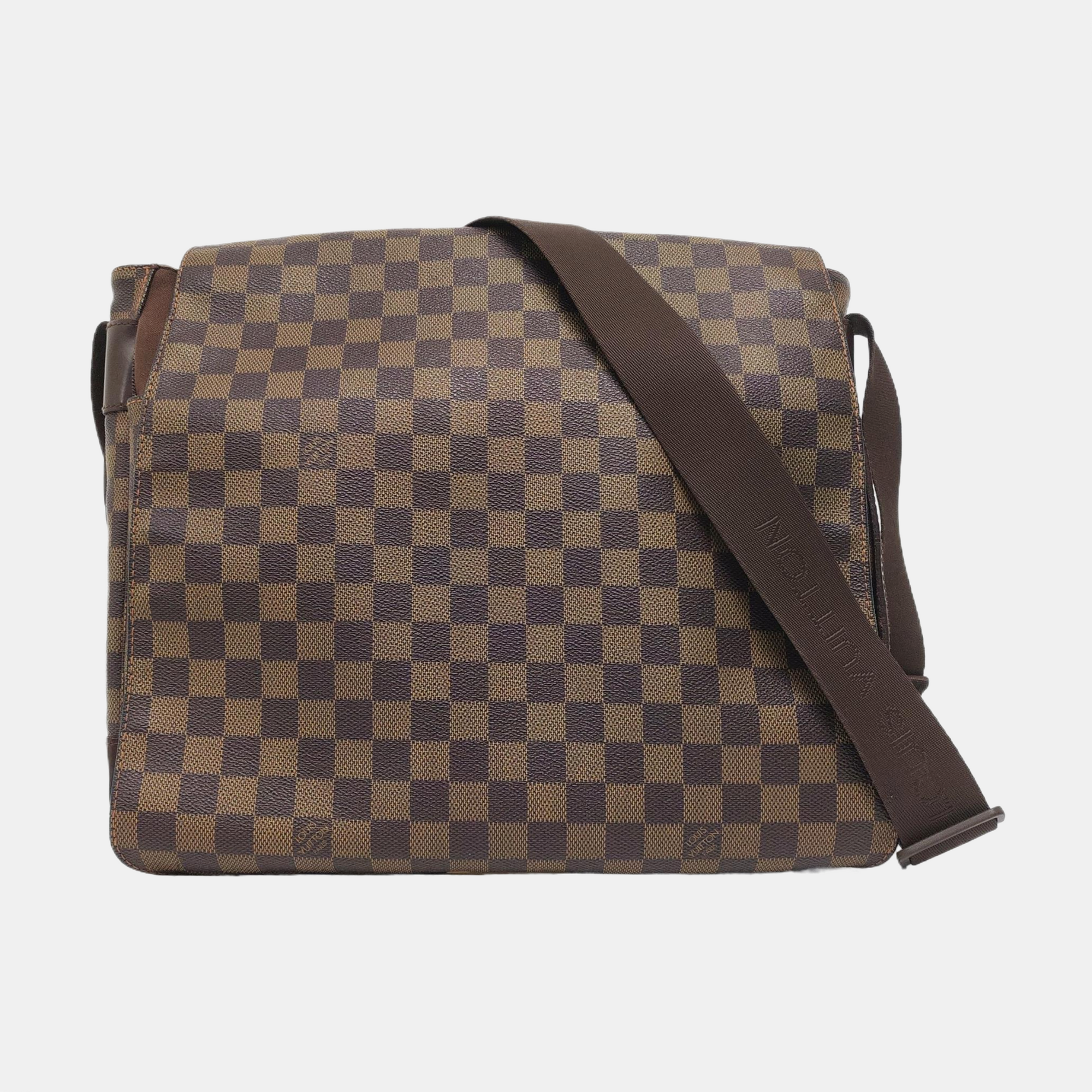BASTILLE Damier Ebene Coated Canvas Brown