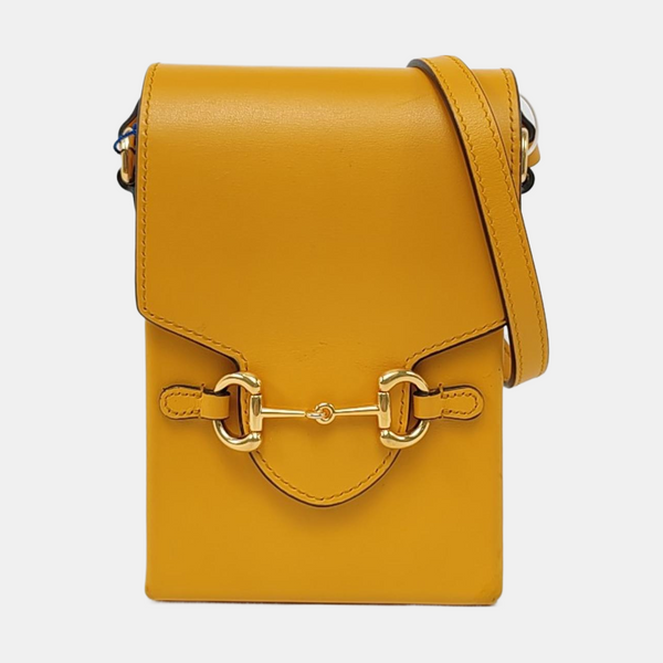 Authenticated pre-owned  Horsebit 1955 Mini Calfskin Yellow - Crossbody Bag at Looply