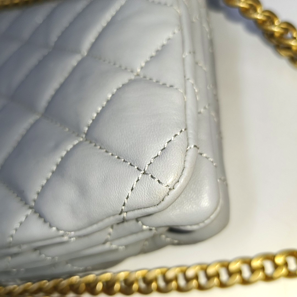 CLASSIC FLAP Mini Quilted Lambskin Gray