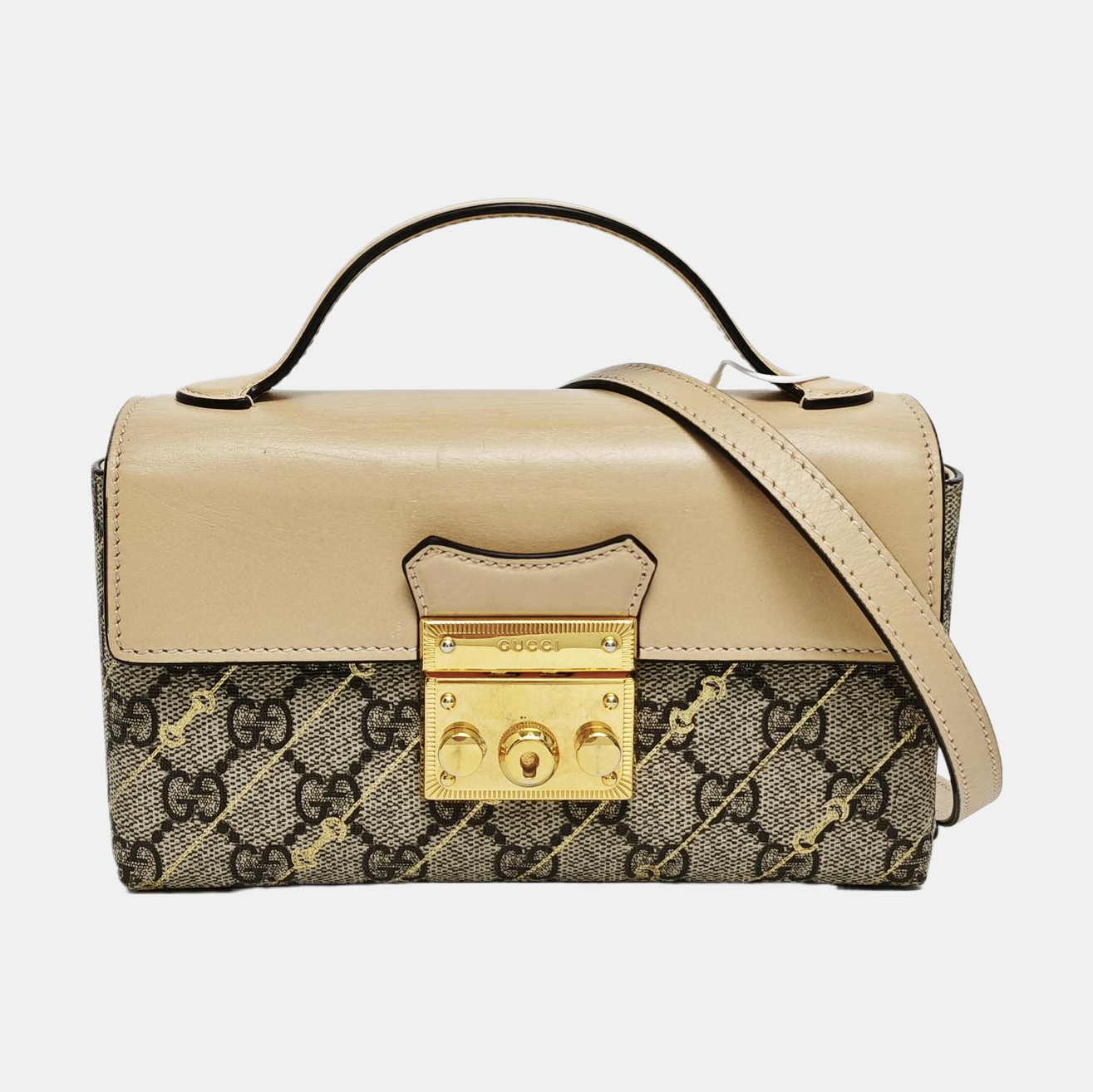 Authenticated pre-owned  Padlock Mini Monogram Canvas Beige - Shoulder Bag at Looply