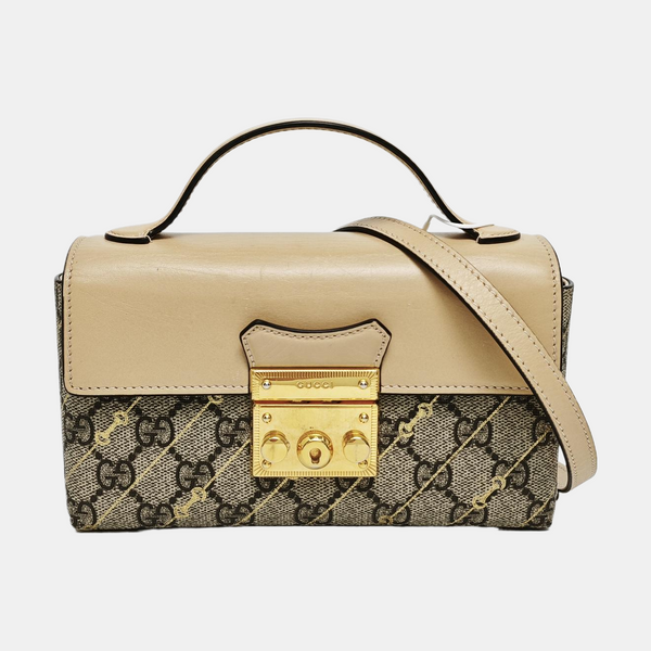 Authenticated pre-owned  Padlock Mini Monogram Canvas Beige - Shoulder Bag at Looply