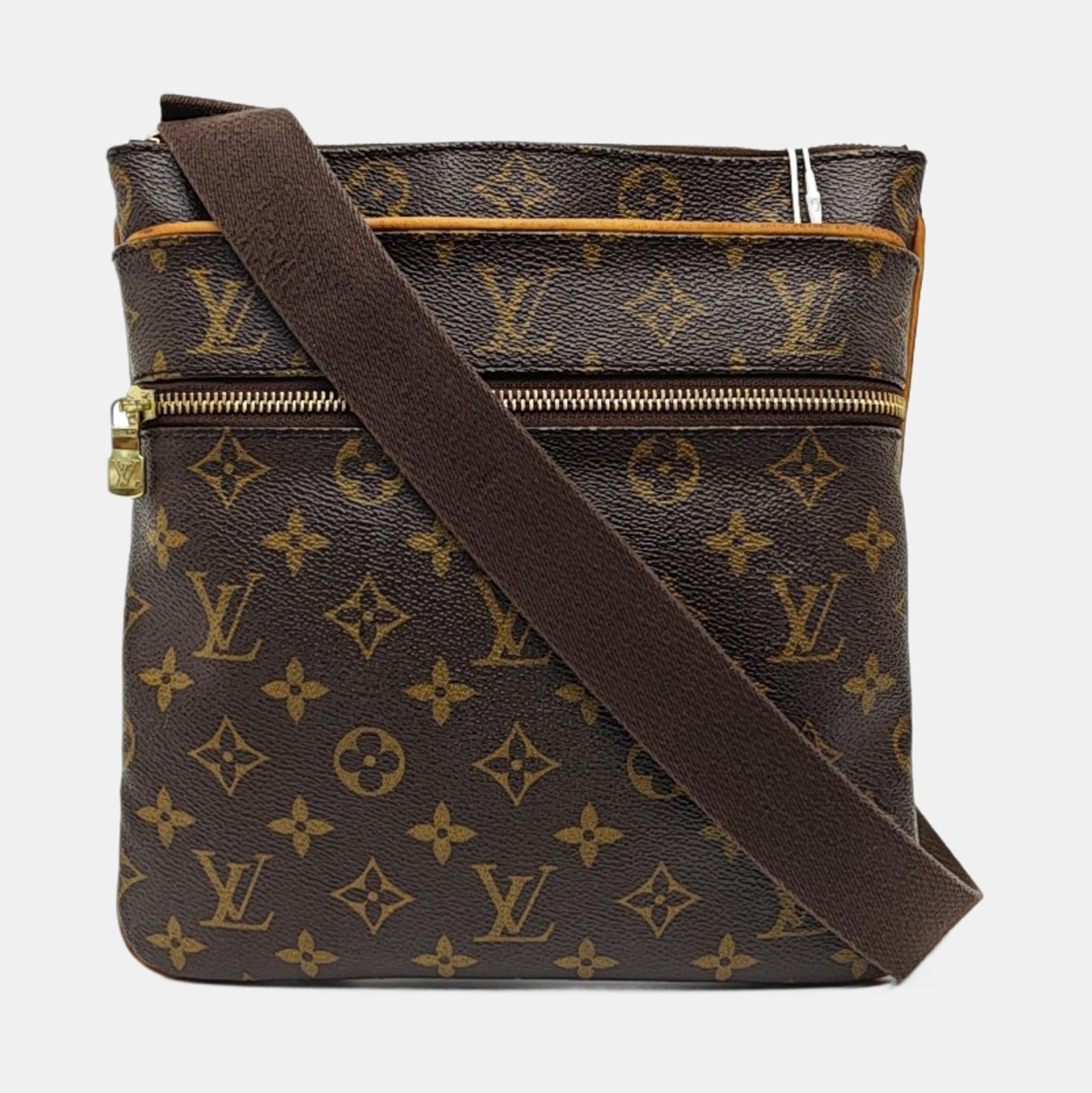 VALMY Monogram Coated Canvas Brown