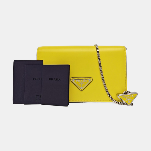 Calfskin Crossbody Bag Yellow
