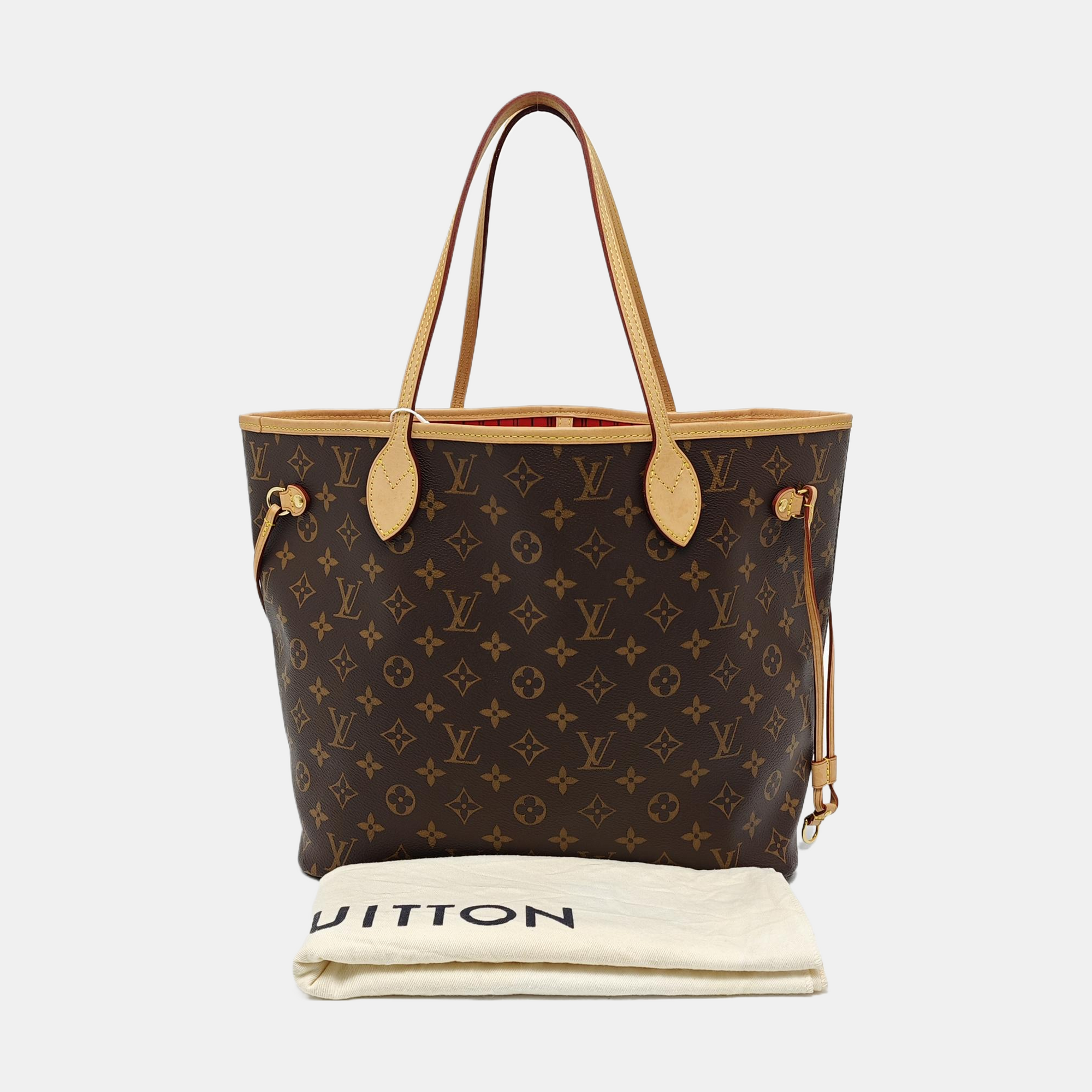 NEVERFULL MM Monogram Coated Canvas Brown