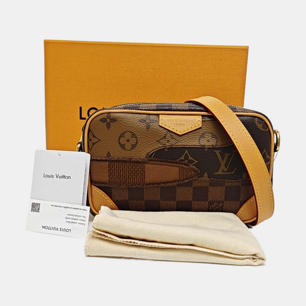 MARLY DRAGONNE Damier Ebene Coated Canvas Brown