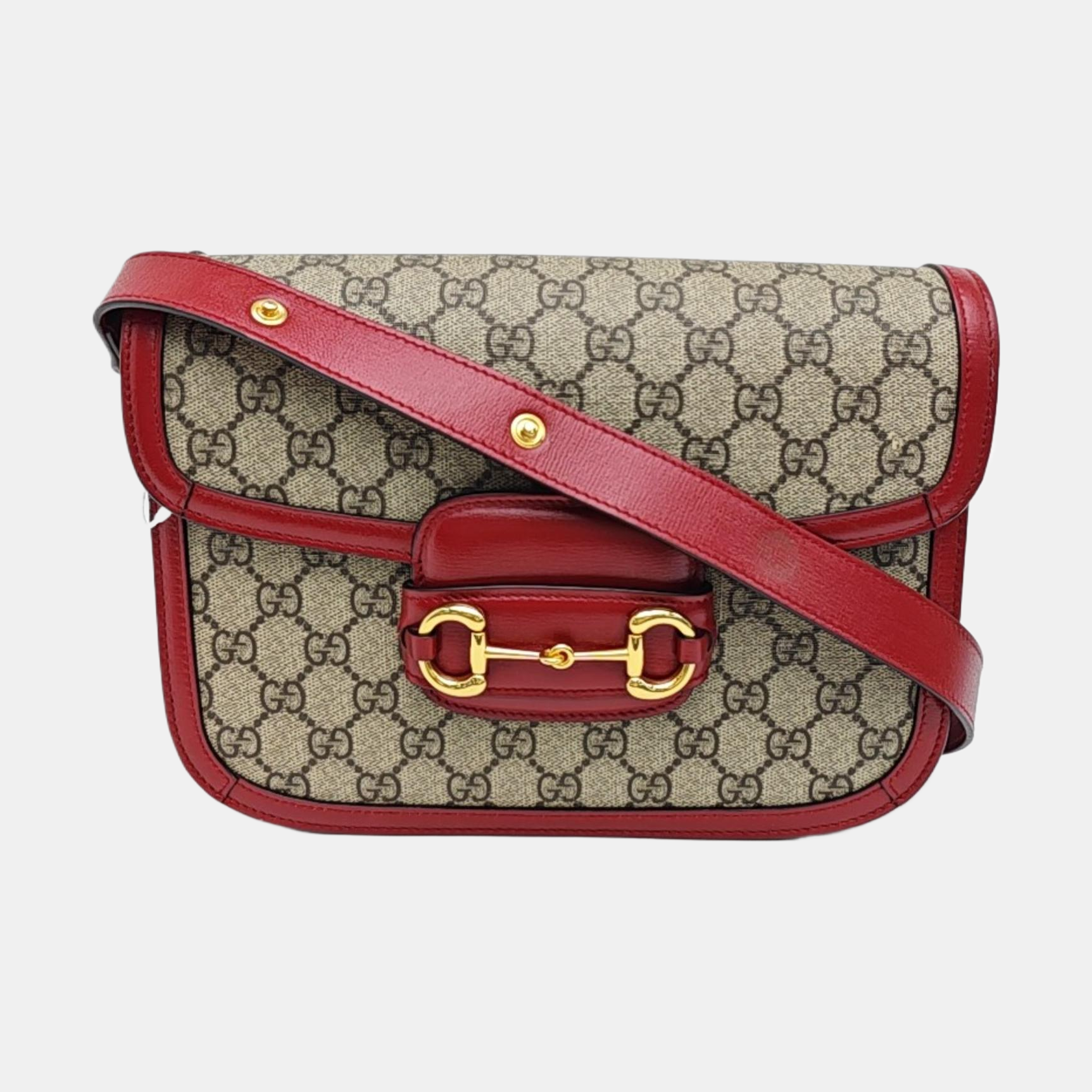Horsebit 1955 Small Monogram Coated Canvas Beige