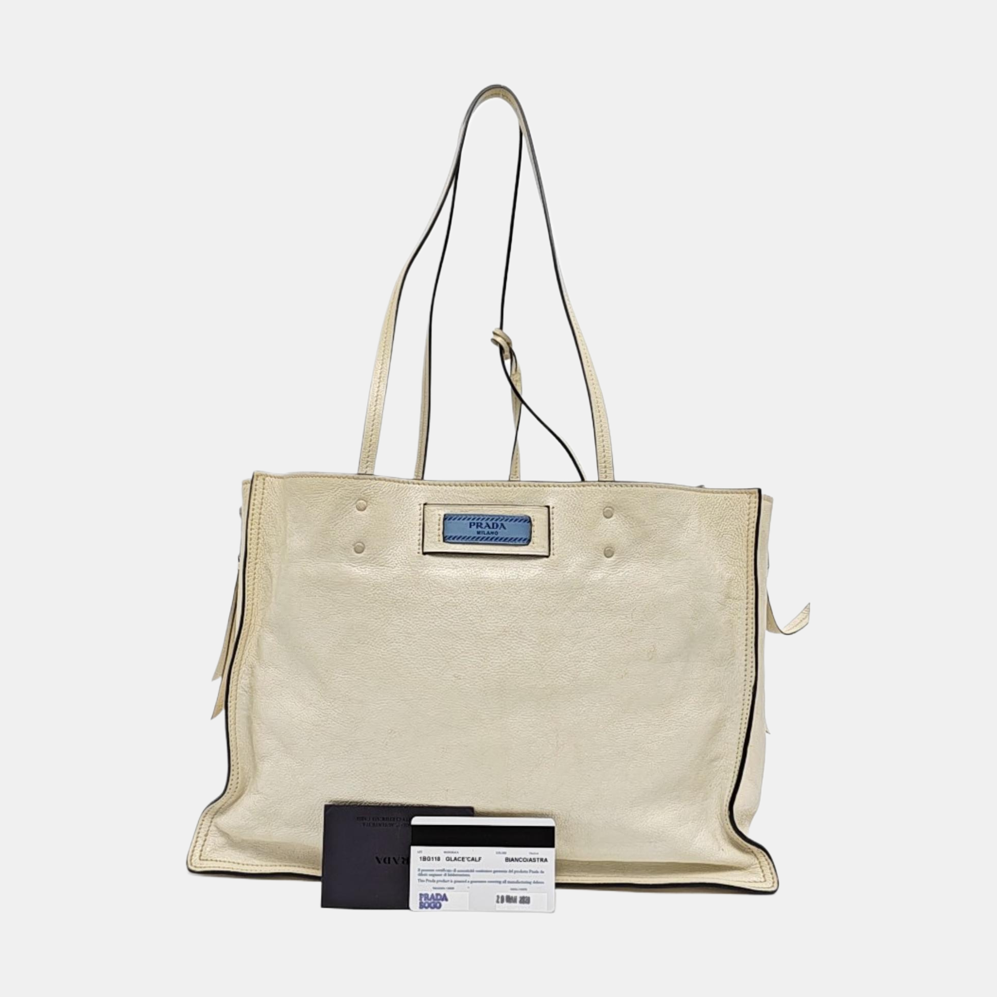 Etiquette Calfskin White