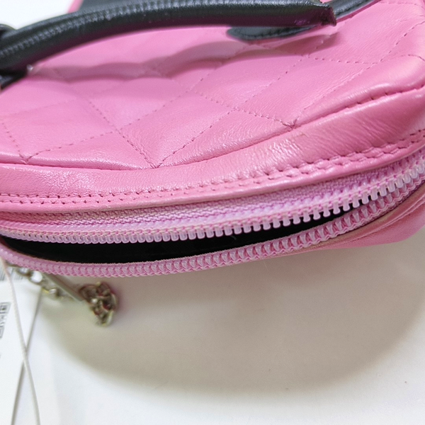 Authenticated pre-owned  CAMBON Small Quilted Calfskin Pink - Shoulder Bag at Looply