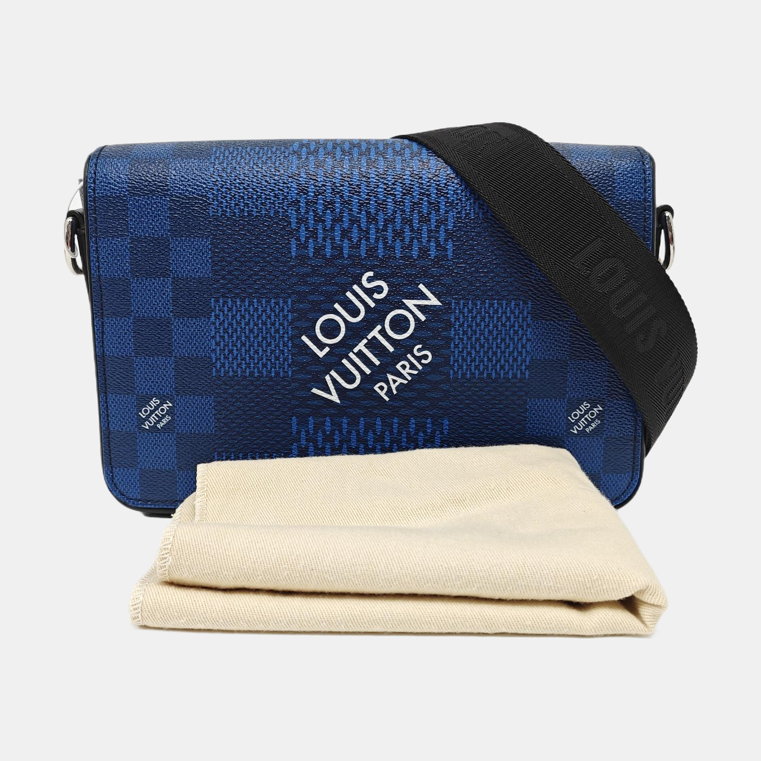 STUDIO Damier Coated Canvas Blue