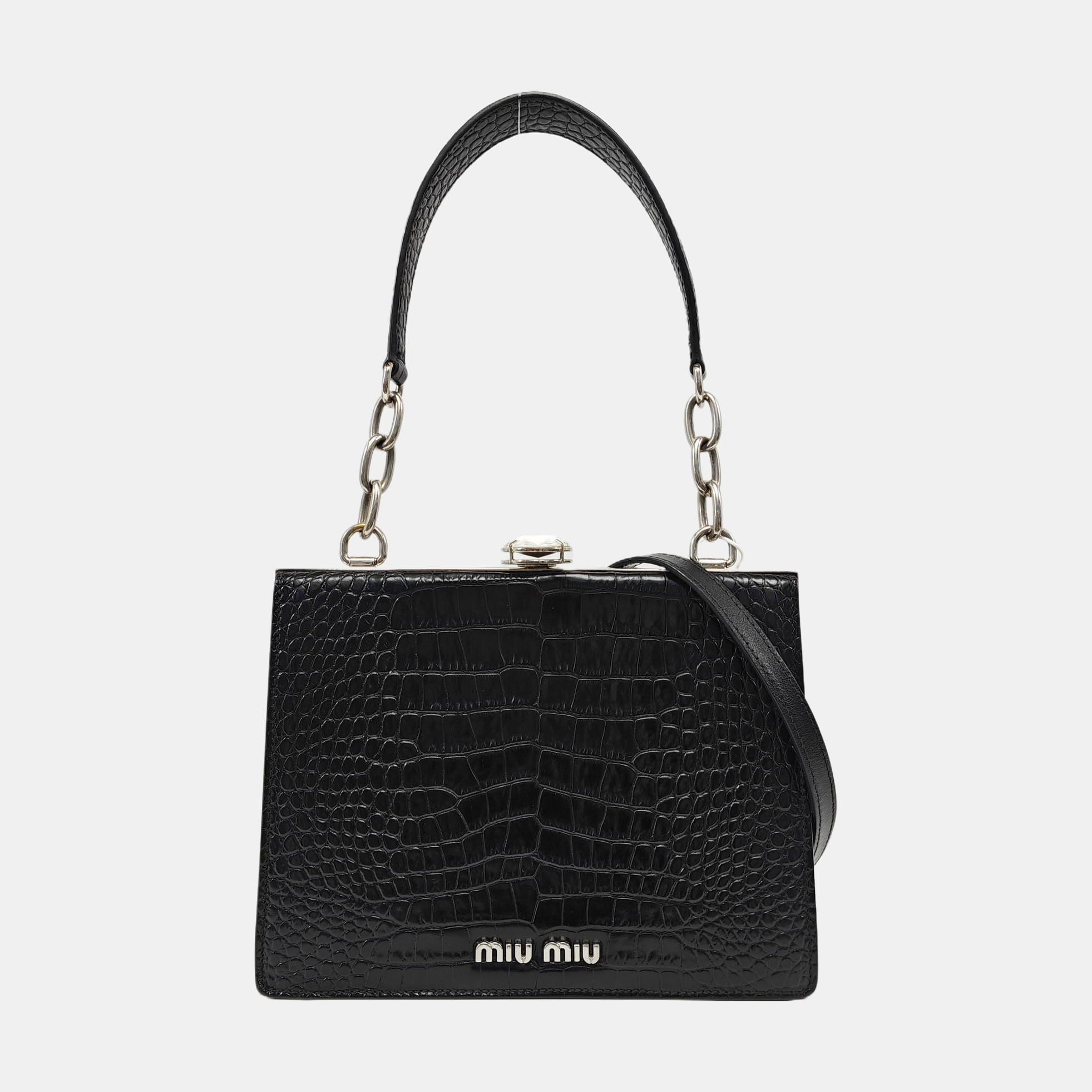 Calfskin Shoulder Bag Black