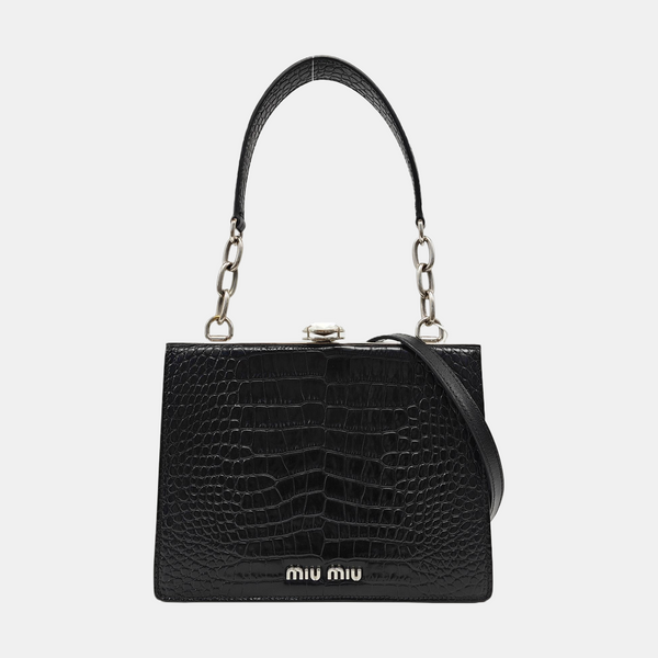 Calfskin Shoulder Bag Black